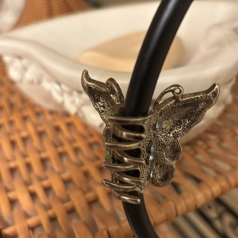 Vintage Elegant Green Butterfly Hair Clip